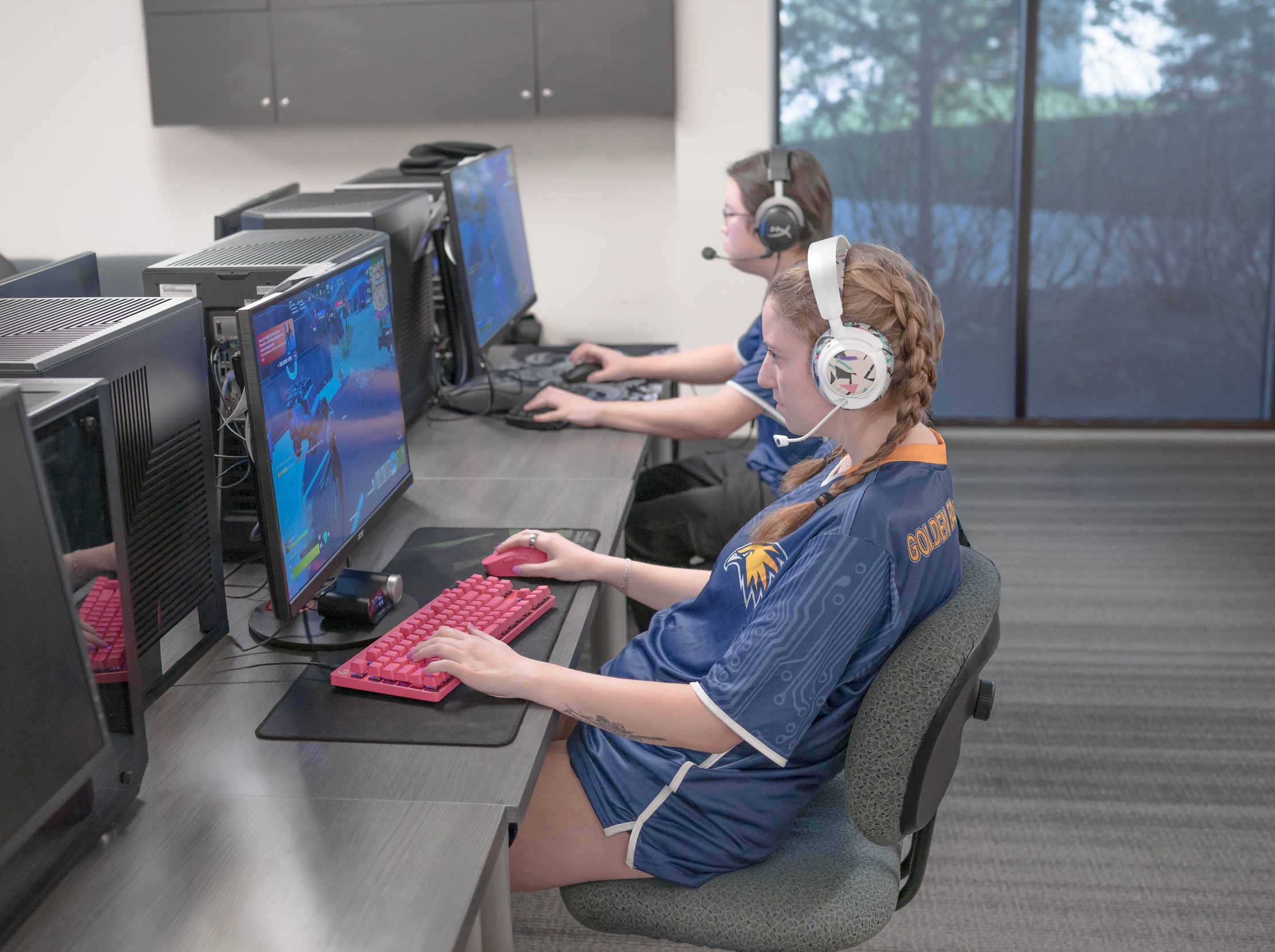 Victoria Kershaw and Adam Kirwin Playing Fortnite against MACC