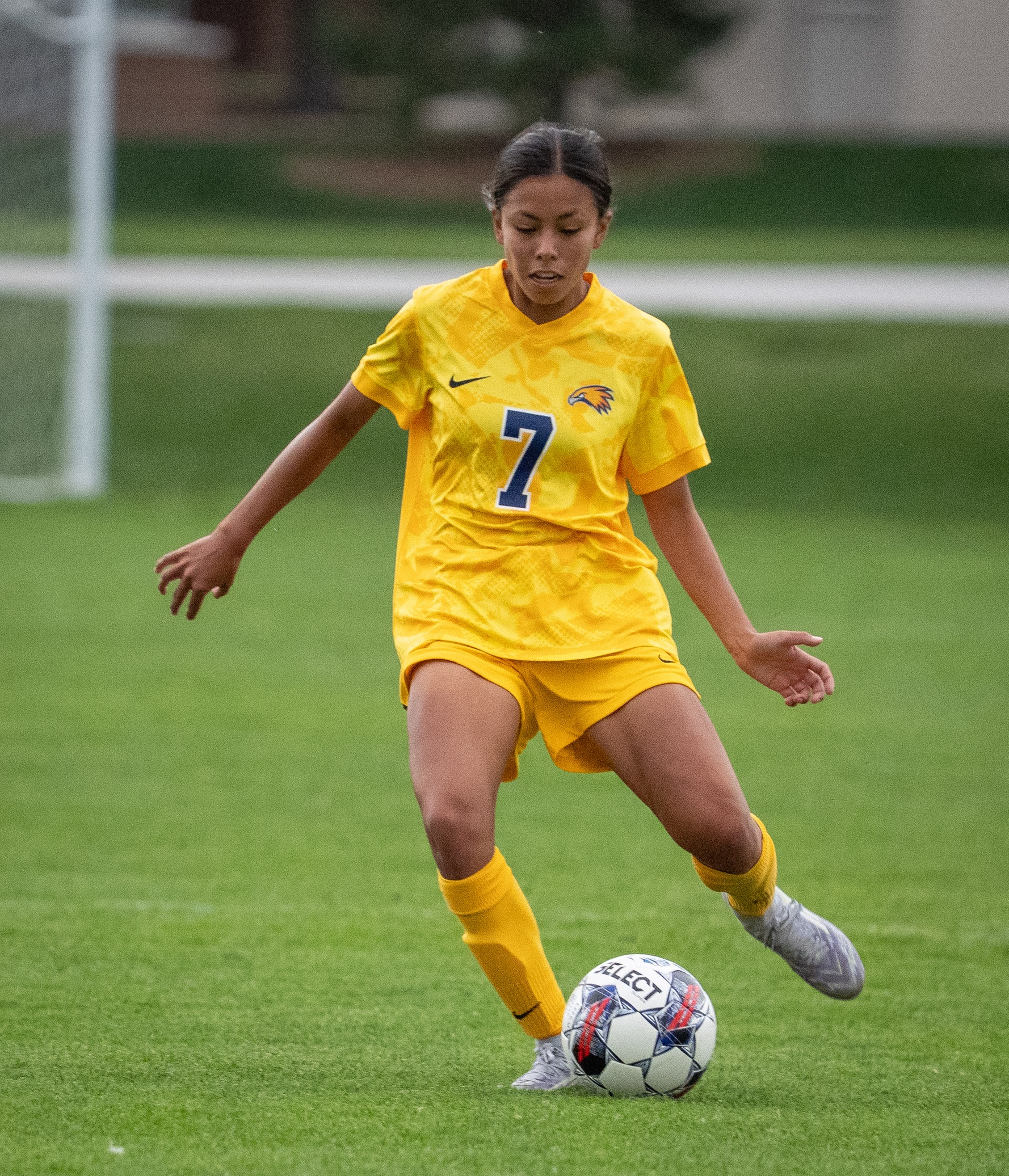 Victoria Espinoza passes a ball