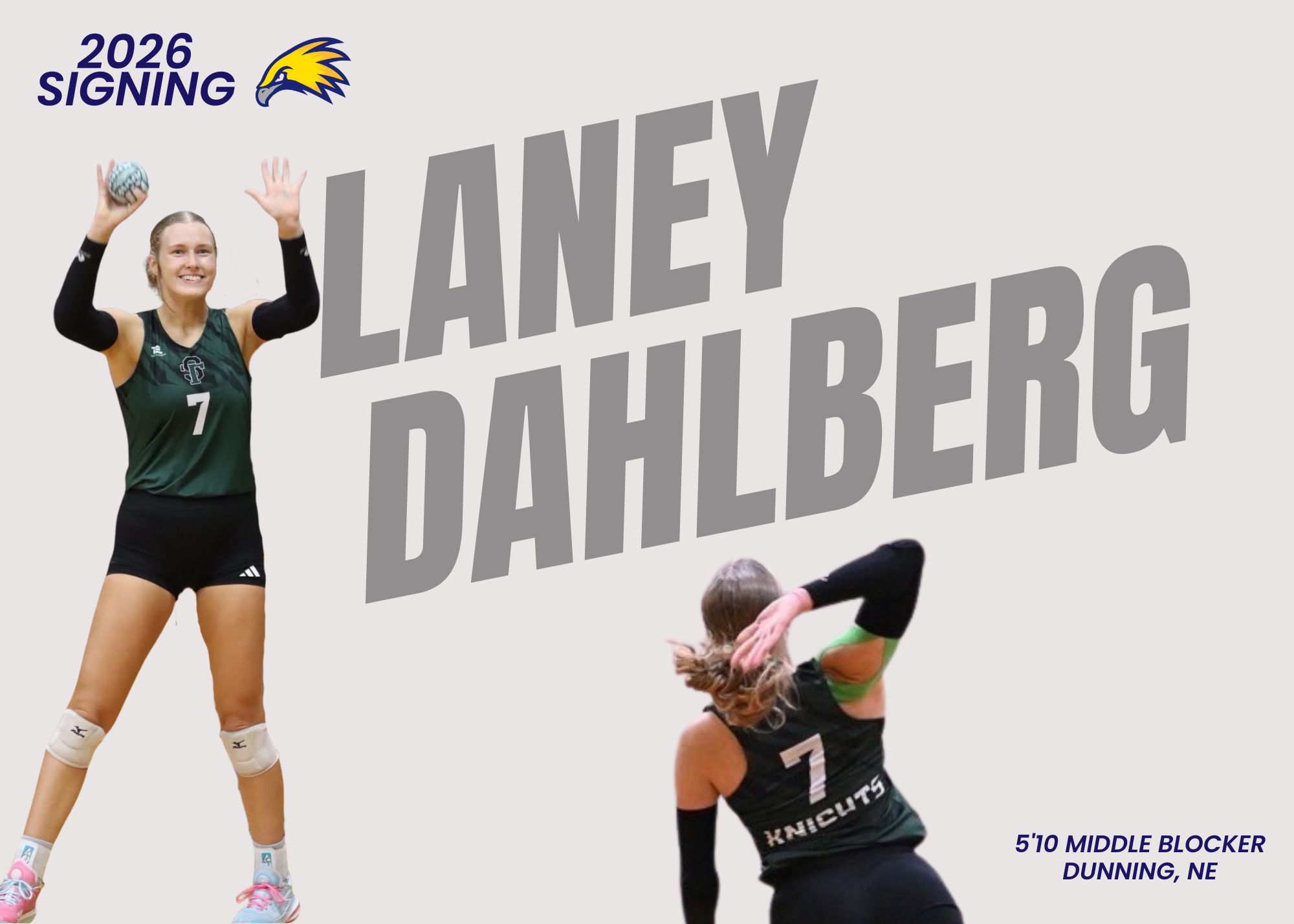 Laramie County Community College Volleyball Signs Middle Blocker Laney Dahlberg for 2026 Season